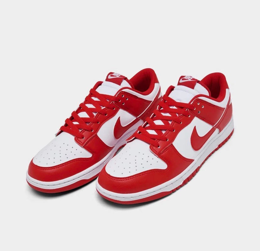 Men's Nike Dunk Low Retro Casual Shoes White/University Red/White