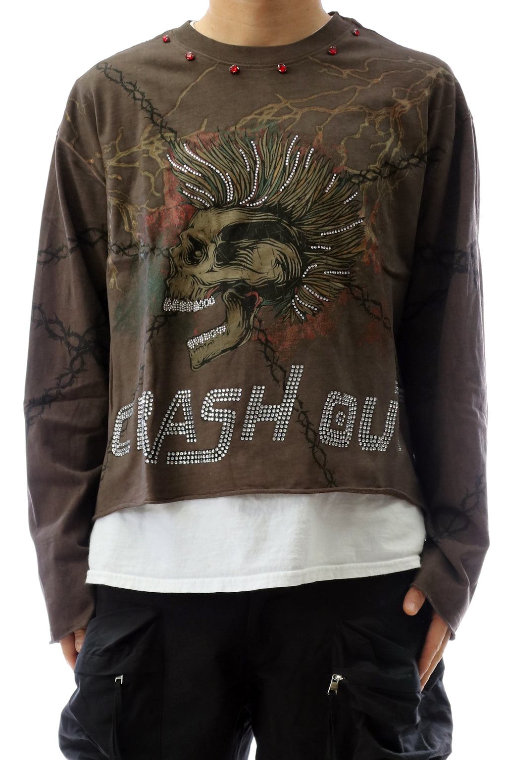 HARDY S/N Jersey Long Sleeve Crop Top Tee