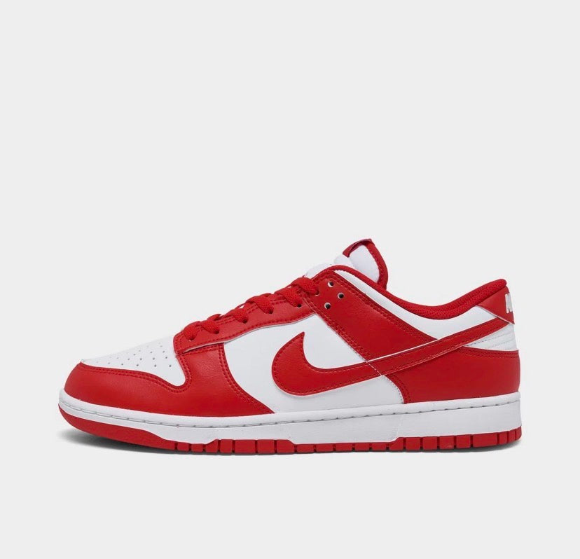 Men's Nike Dunk Low Retro Casual Shoes White/University Red/White