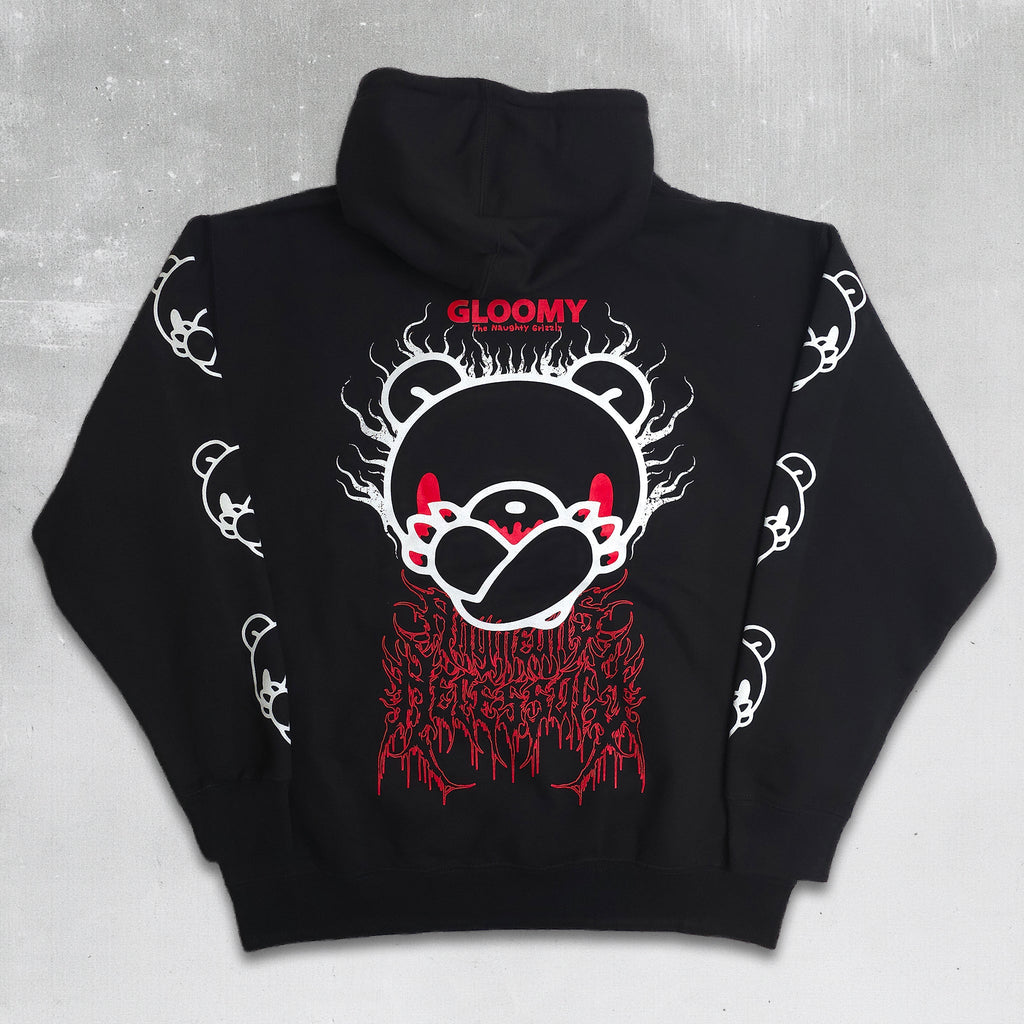 Cross Arms Pullover Hoodie Black