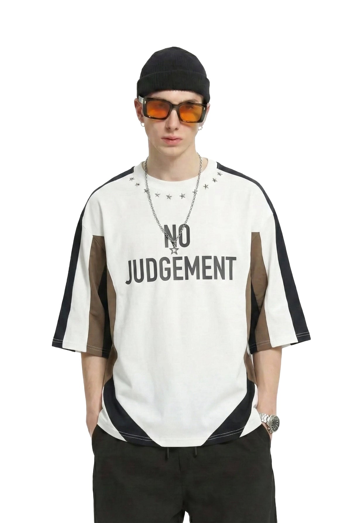 ATYPICAL S/N Jersey 3/4 Sleeve Crop Top Tee