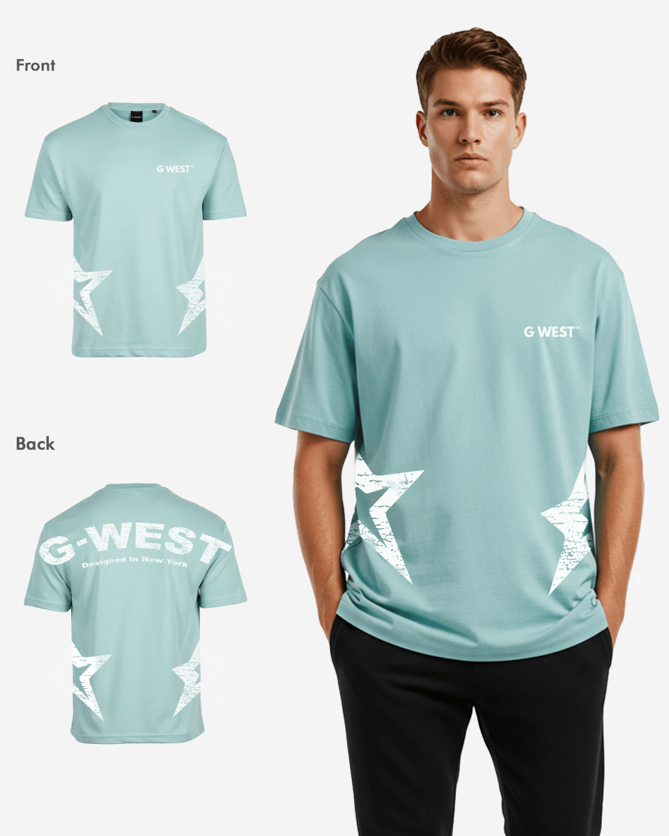 G West Mens Arch Logo Oversized Tee